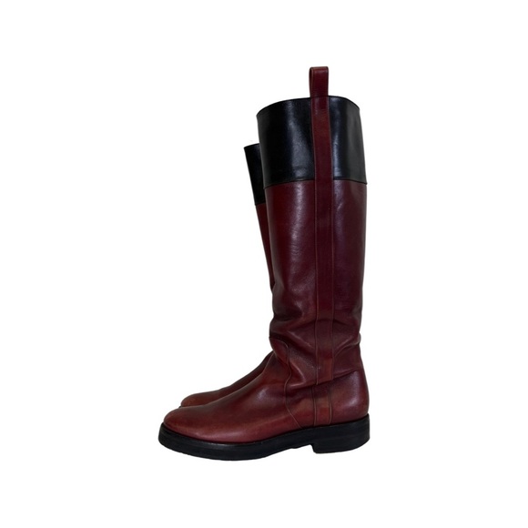 Dries Van Noten red leather riding boots size 39 - Picture 3 of 8